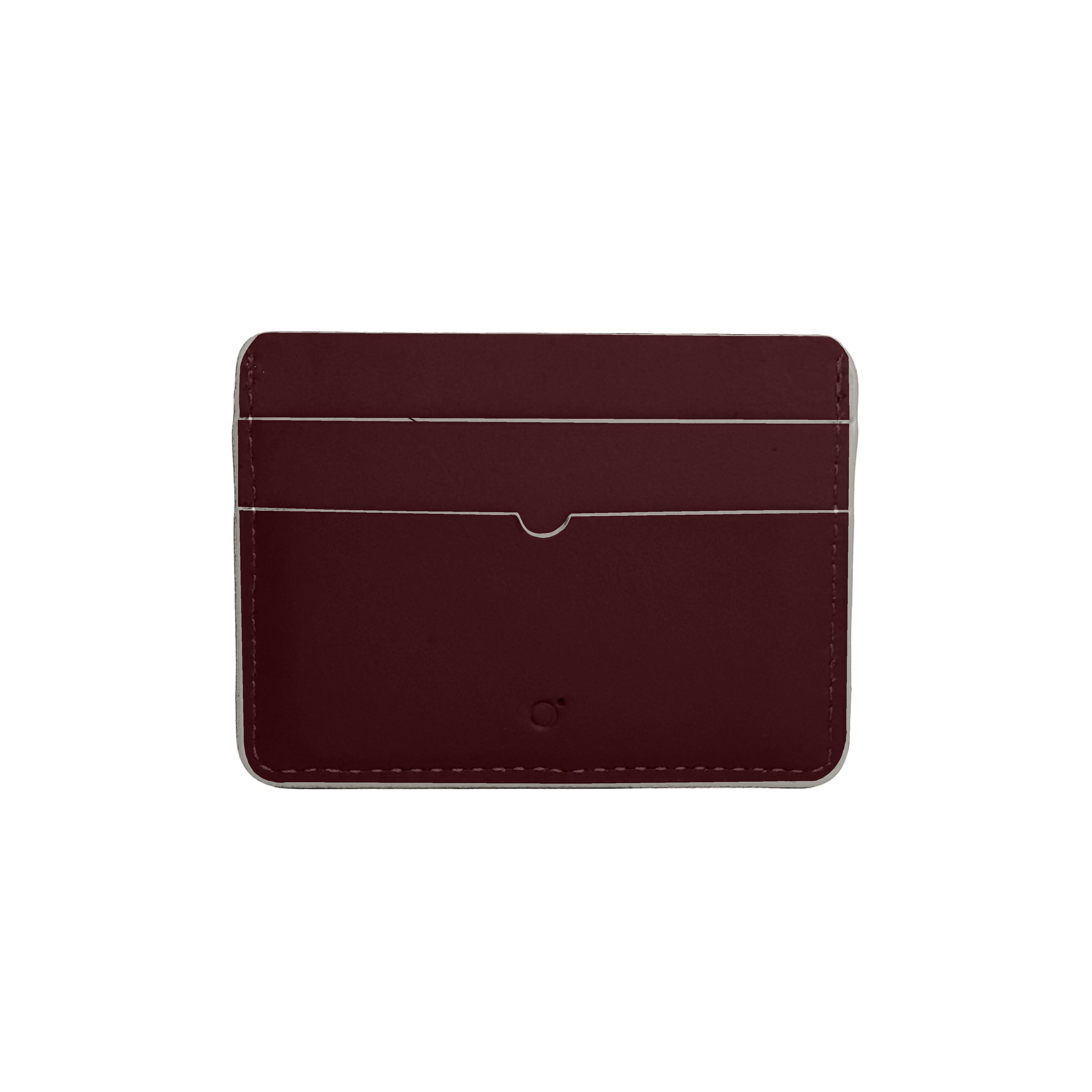 Card Case in Oxblood & Ivory
