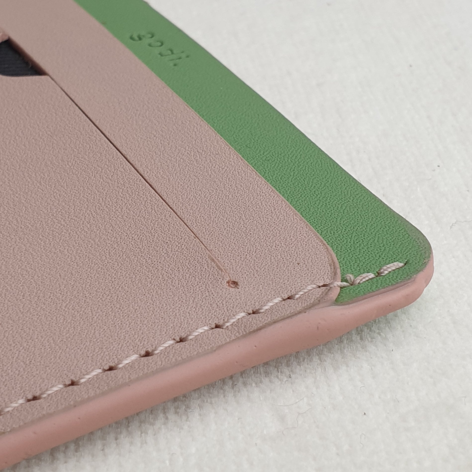Slim Cardholder in Nude Pink and Sea Green