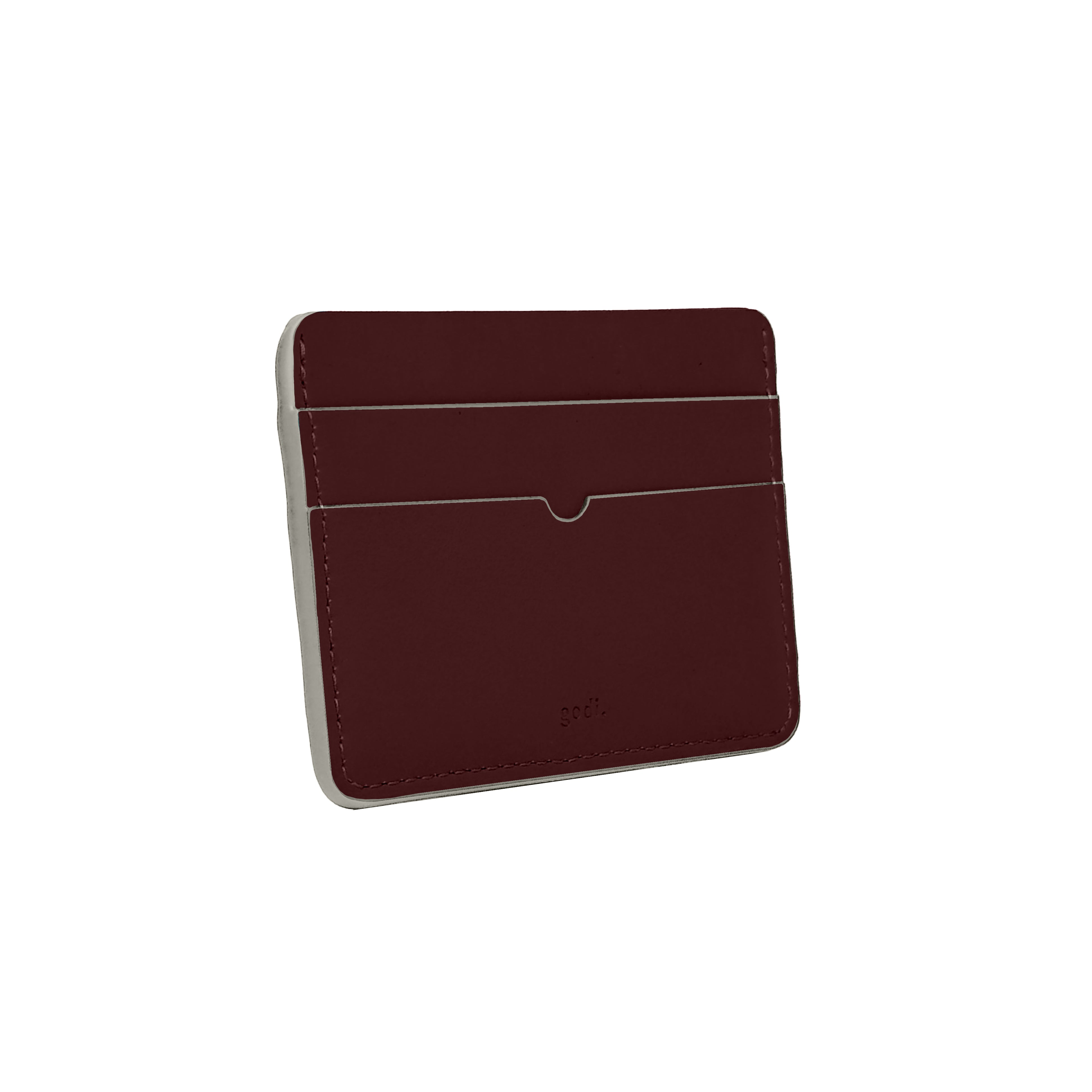 Card Case in Oxblood & Ivory
