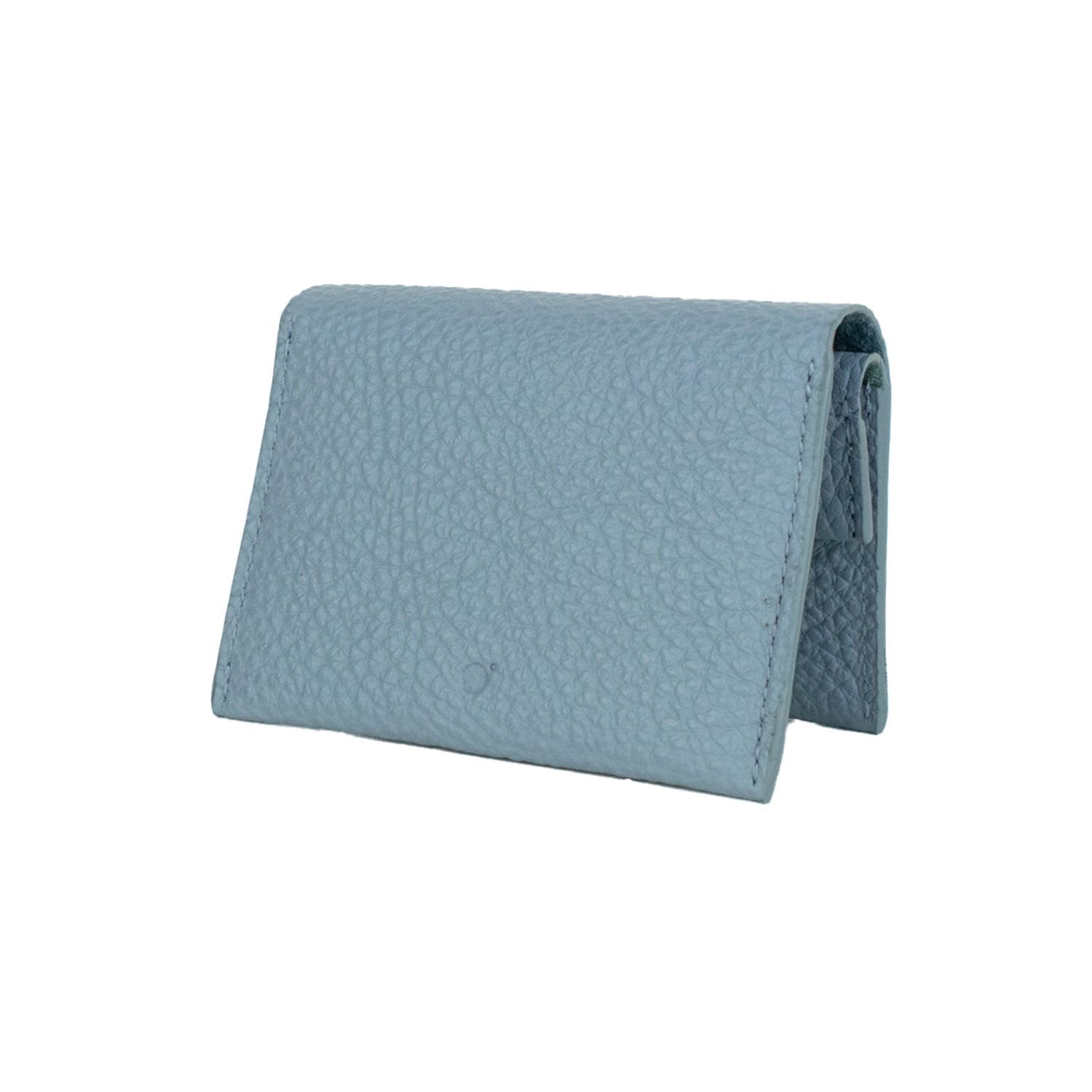 Coin & Card Wallet in Ice Blue Grain
