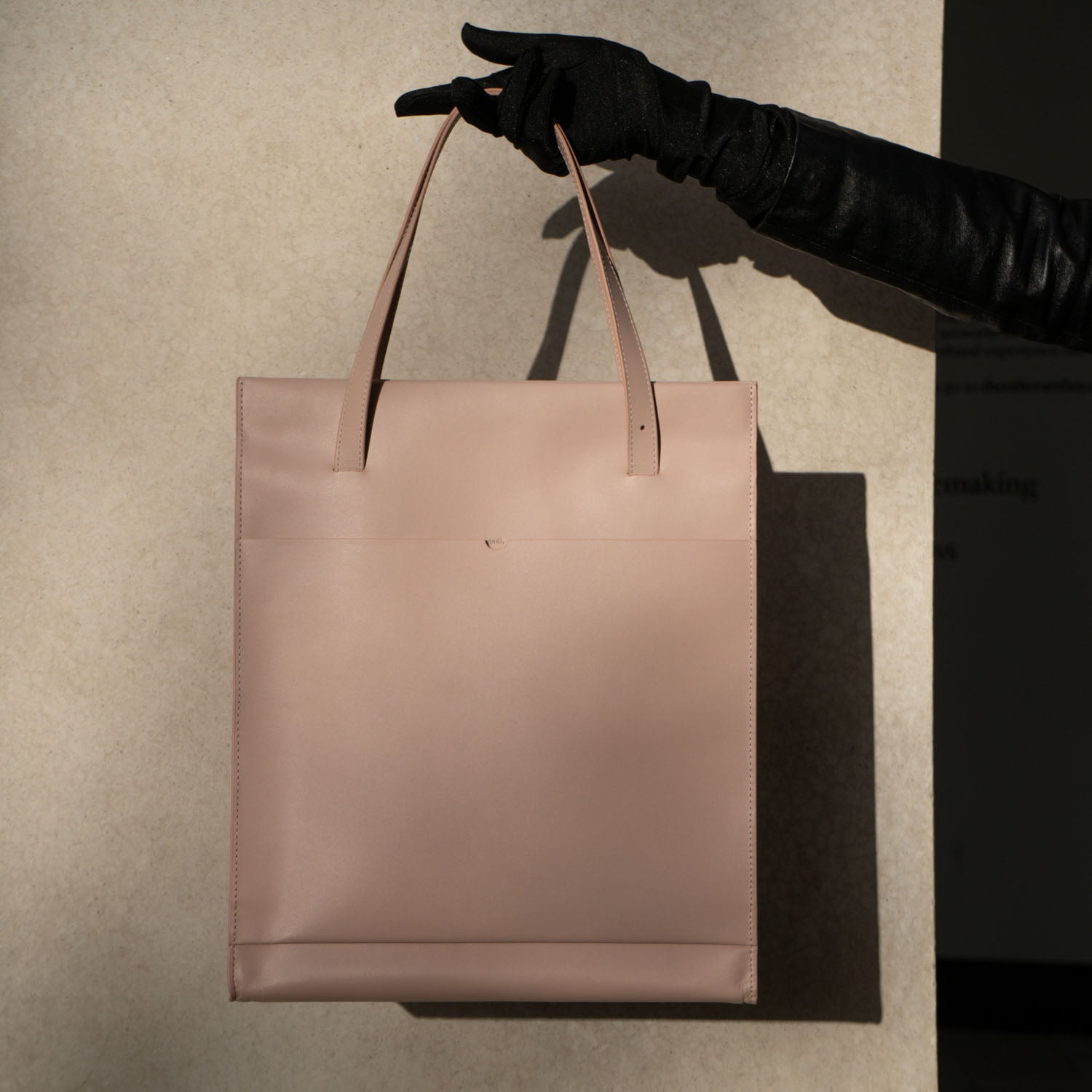 Adjustable Tote Bag in Nude Pink