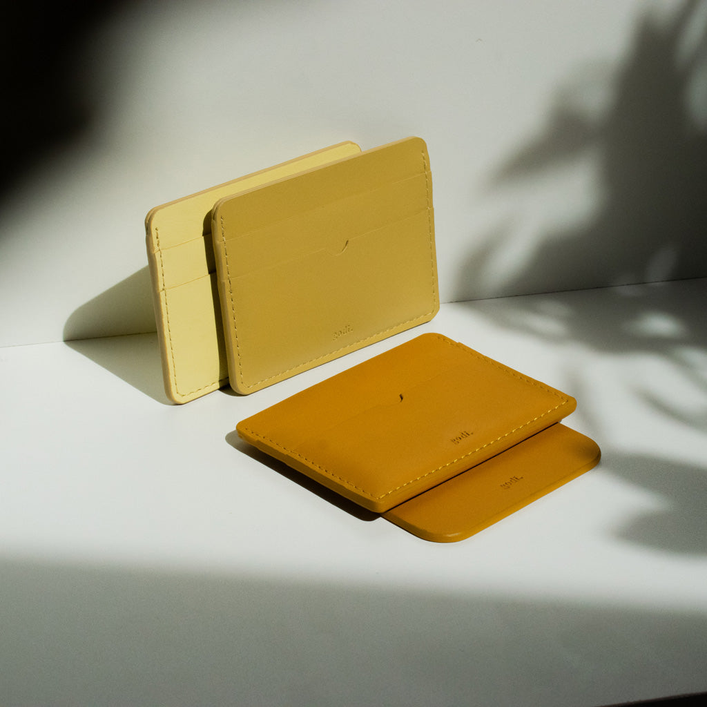 Card Case in Amber Yellow