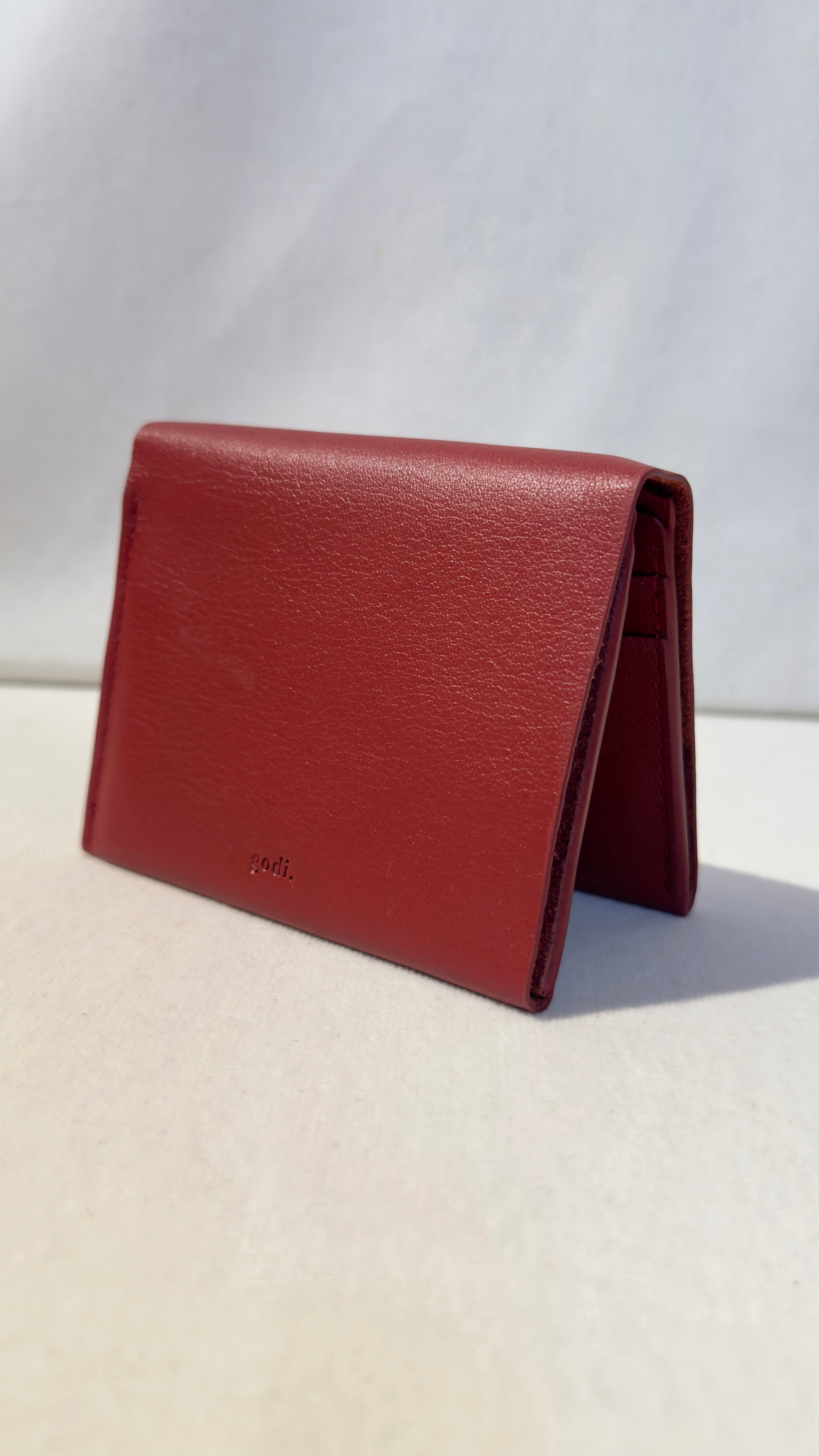 Bifold Wallet in Brick Red