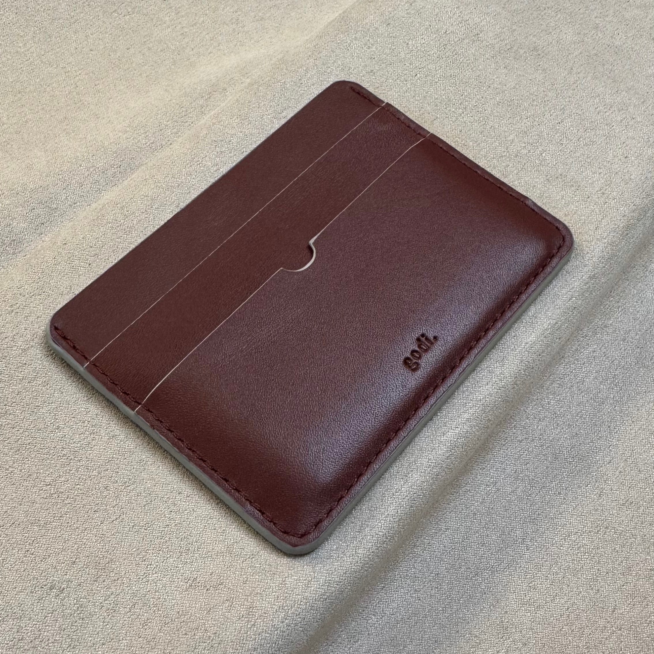 Card Case in Oxblood & Ivory