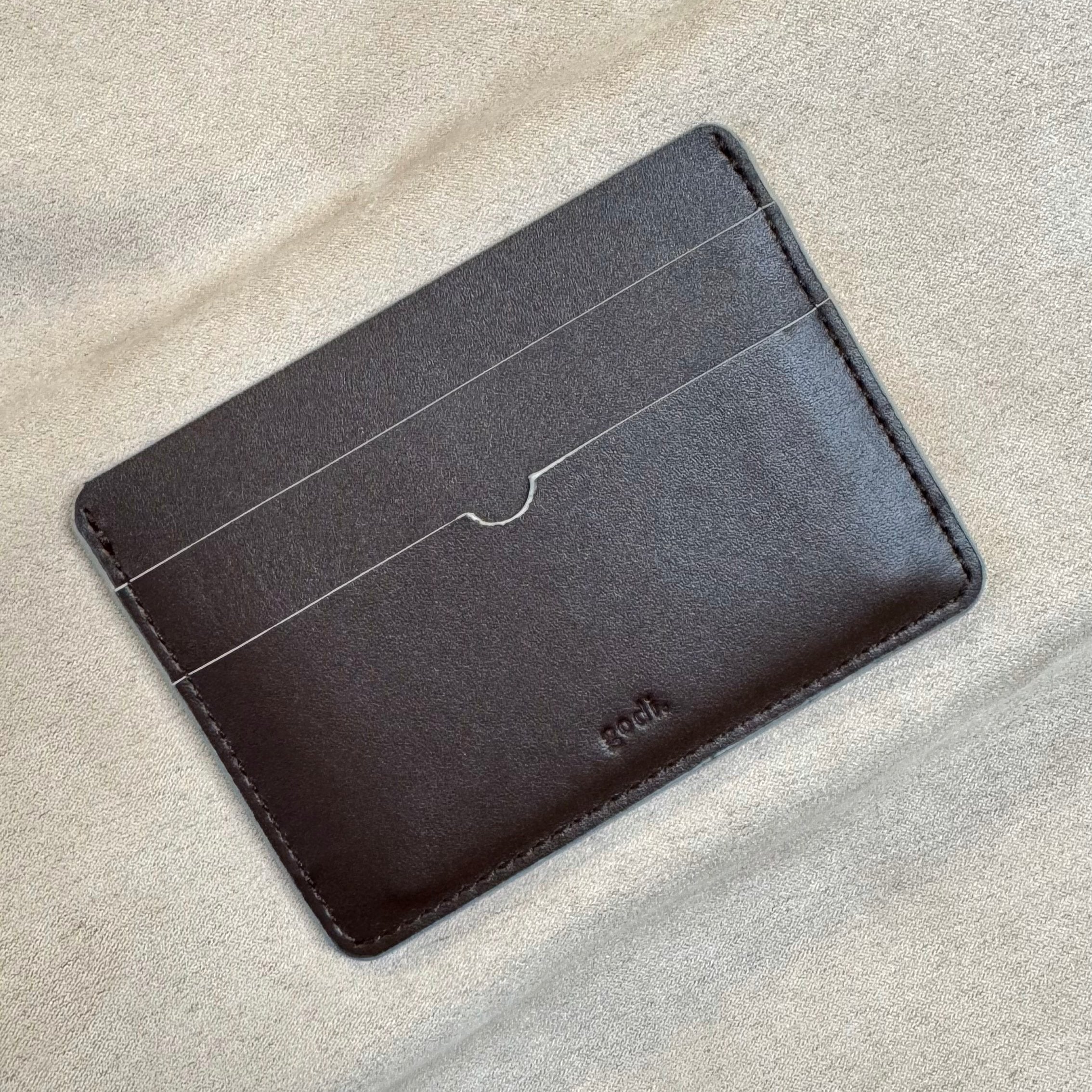 Card Case in Coffee & Ivory