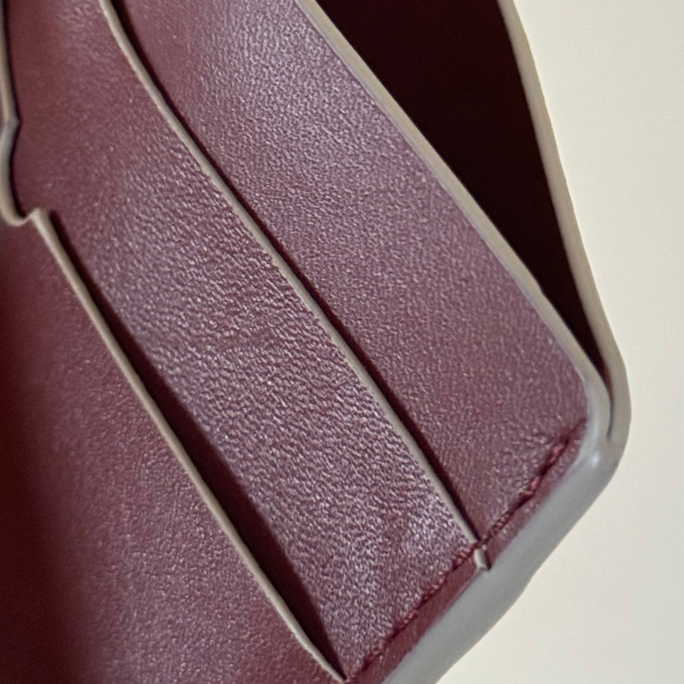 Card Case in Oxblood & Ivory