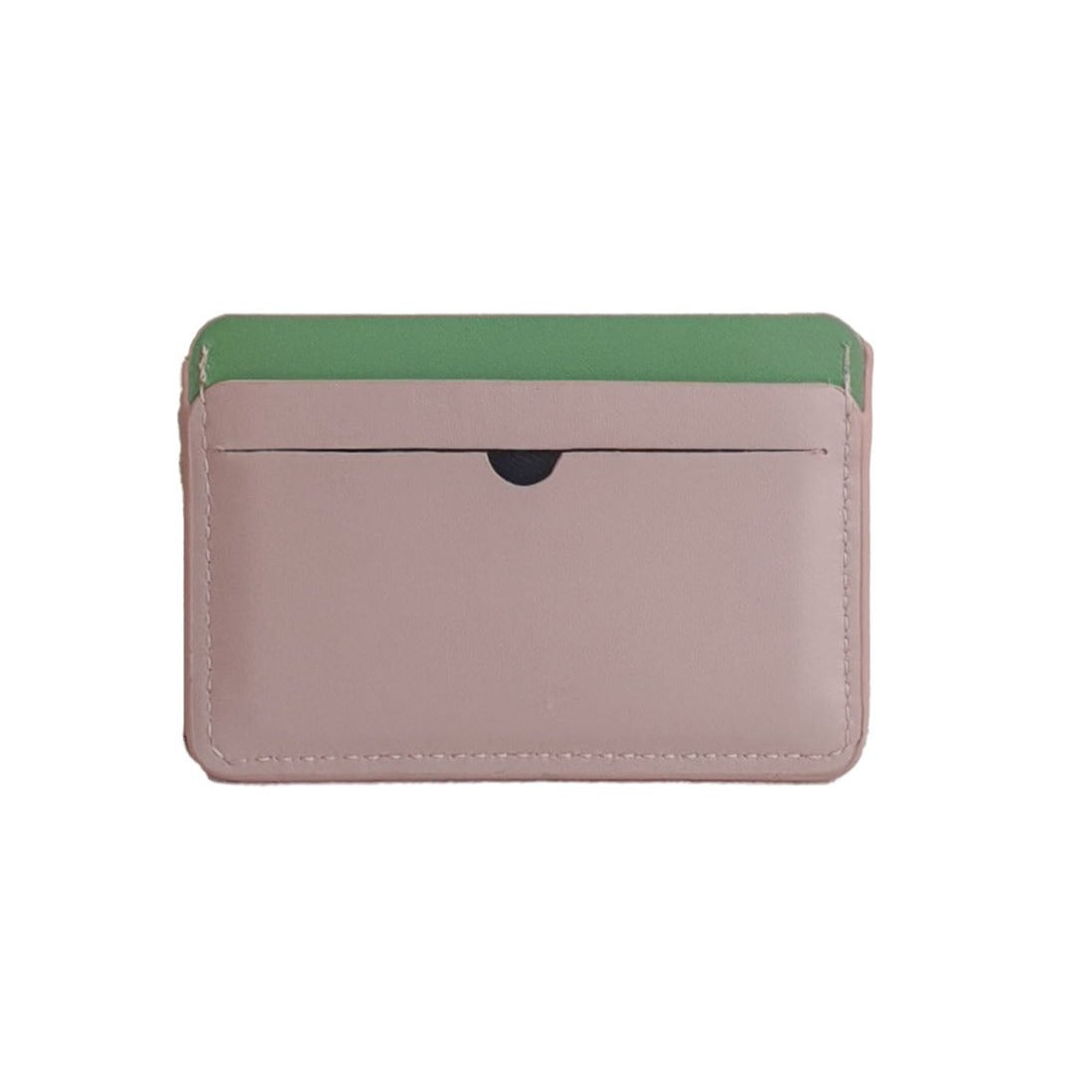 Slim Cardholder in Nude Pink and Sea Green