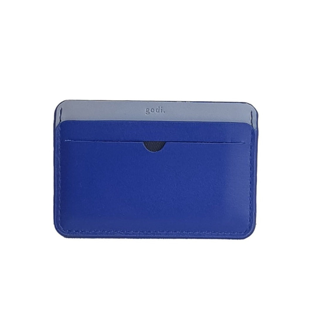 Slim Cardholder in Cobalt Blue and Ice Blue