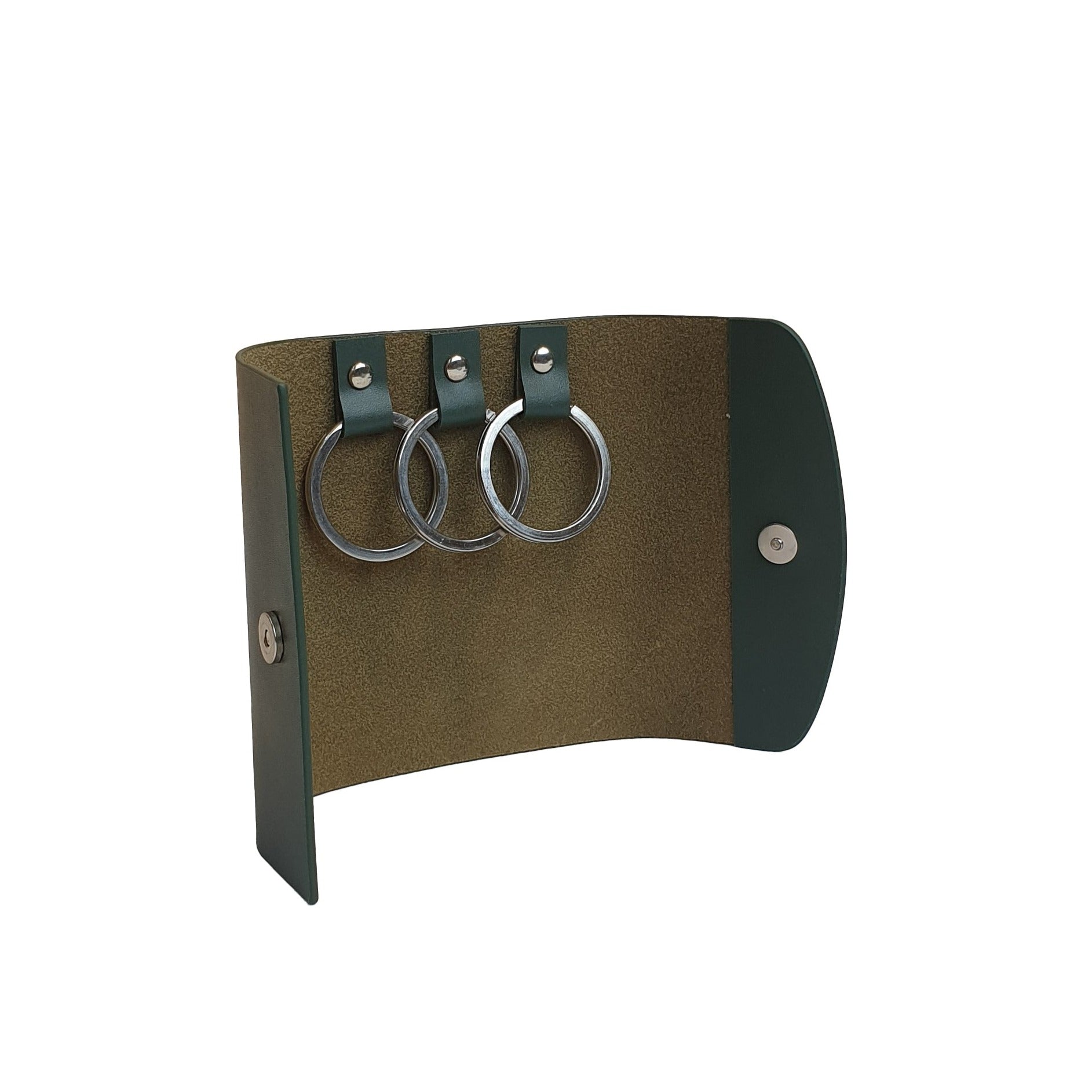 Large Key Case in Dark Green