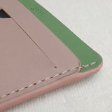 Cardholder in Nude Pink and Sea Green