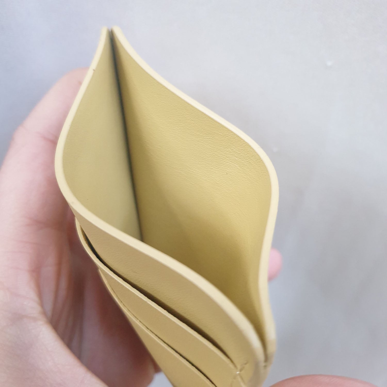 Card Case in Champagne Yellow