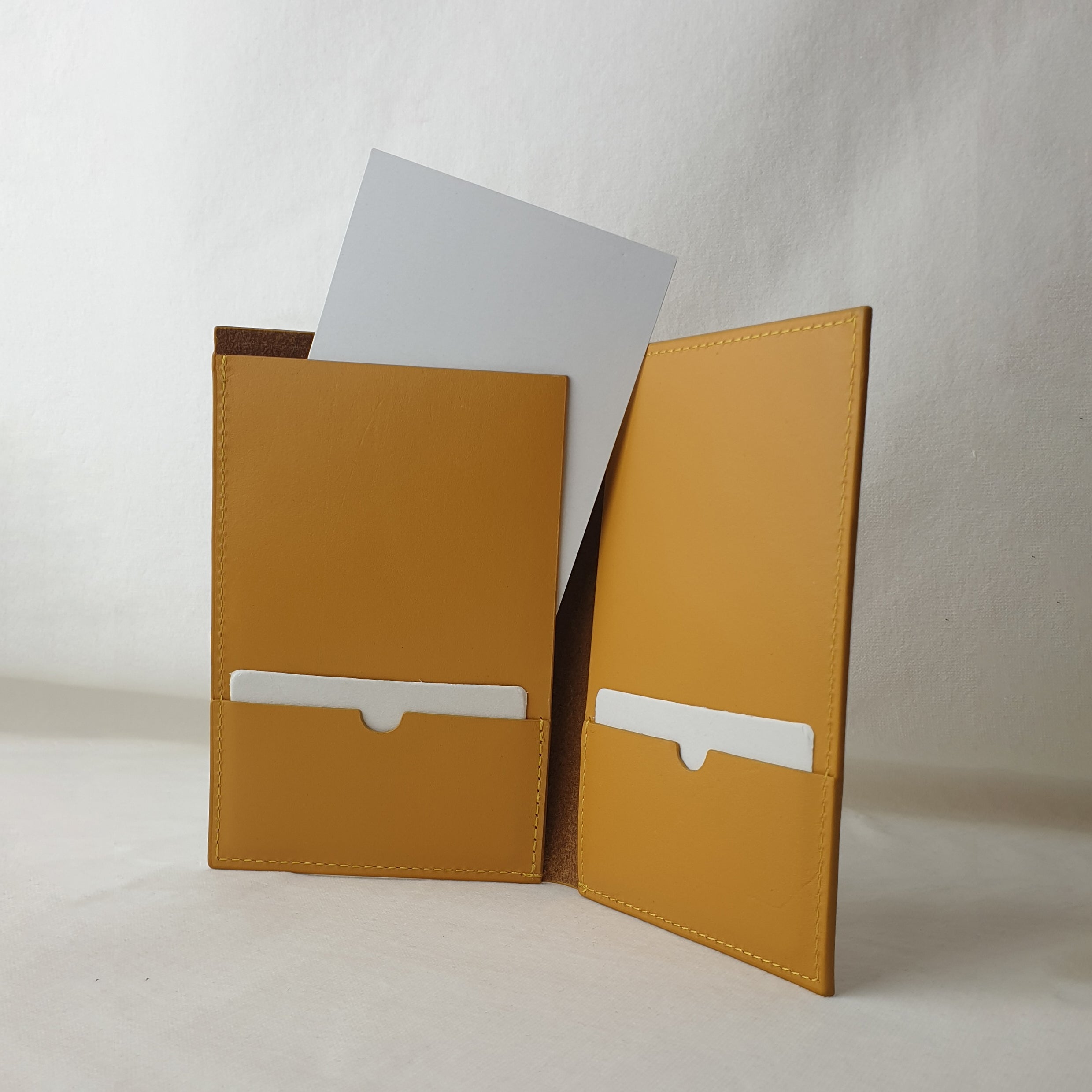 Passport Cover in Amber Yellow