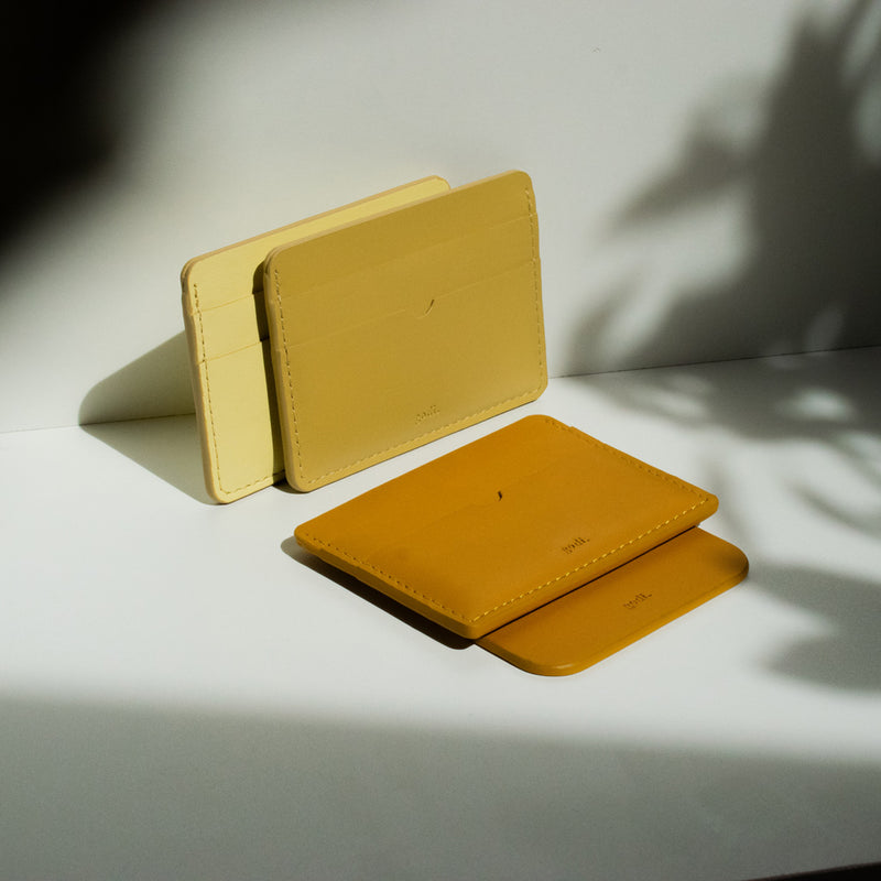 Card Case in Amber Yellow
