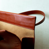 Adjustable Tote Bag in Rust Brown