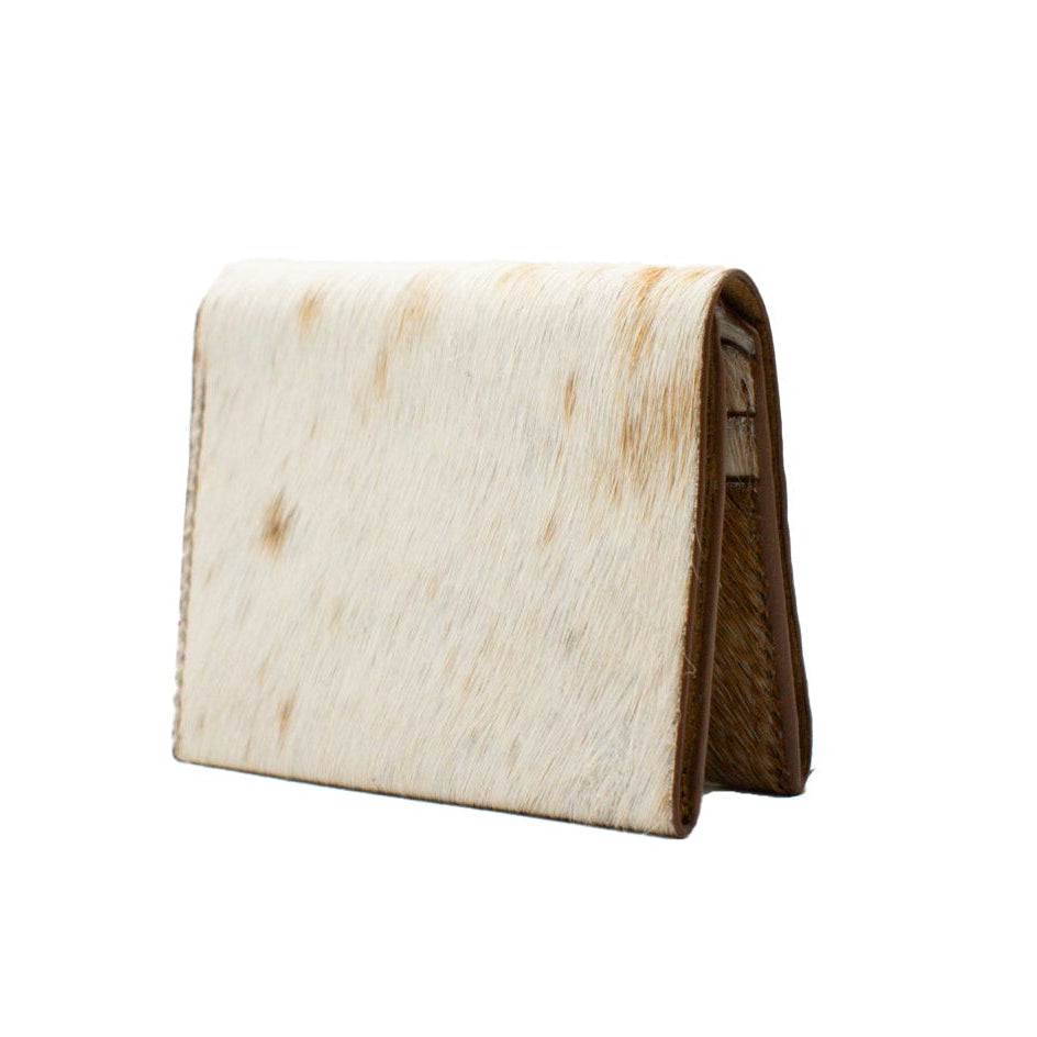 Cow Hair Bifold Walelt on a white background