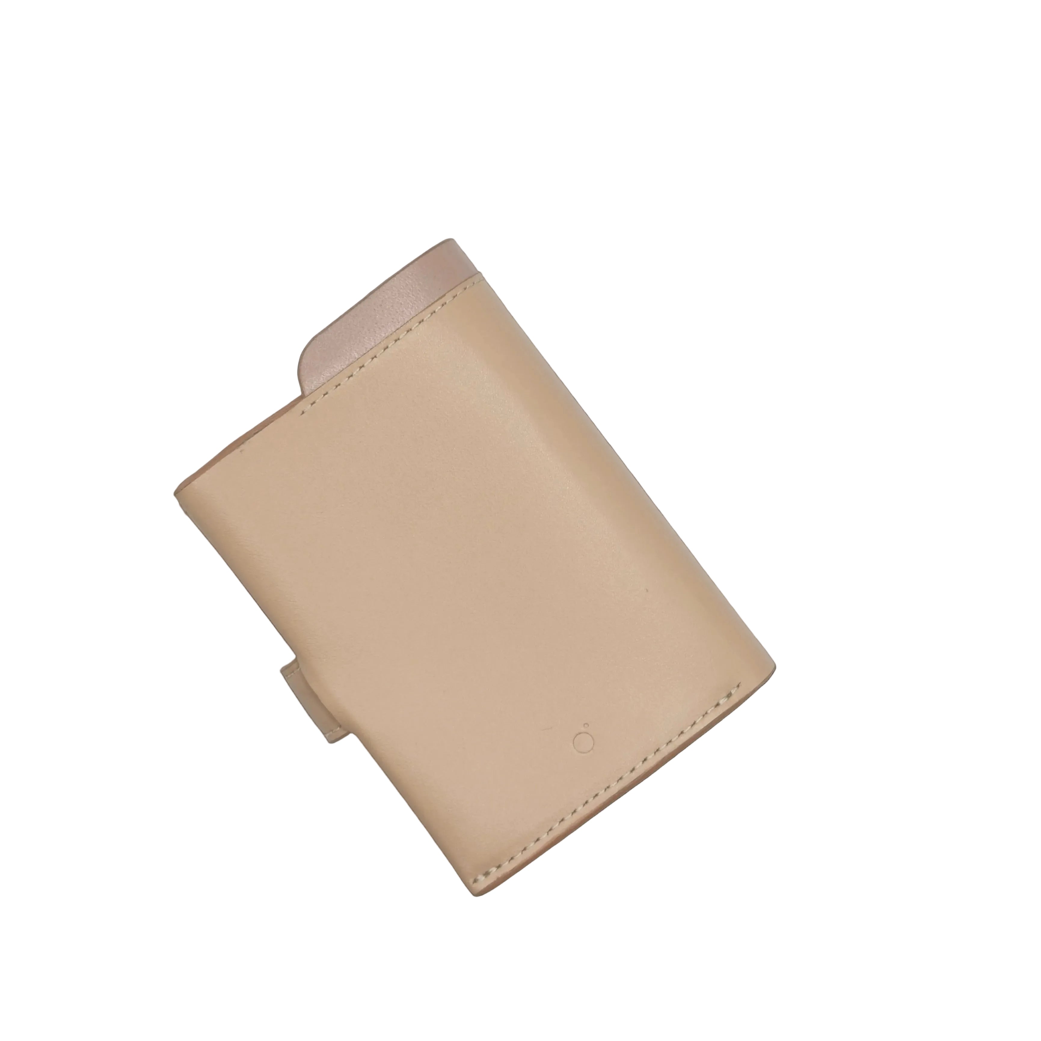 Light Pink leather wallet on a light gray background