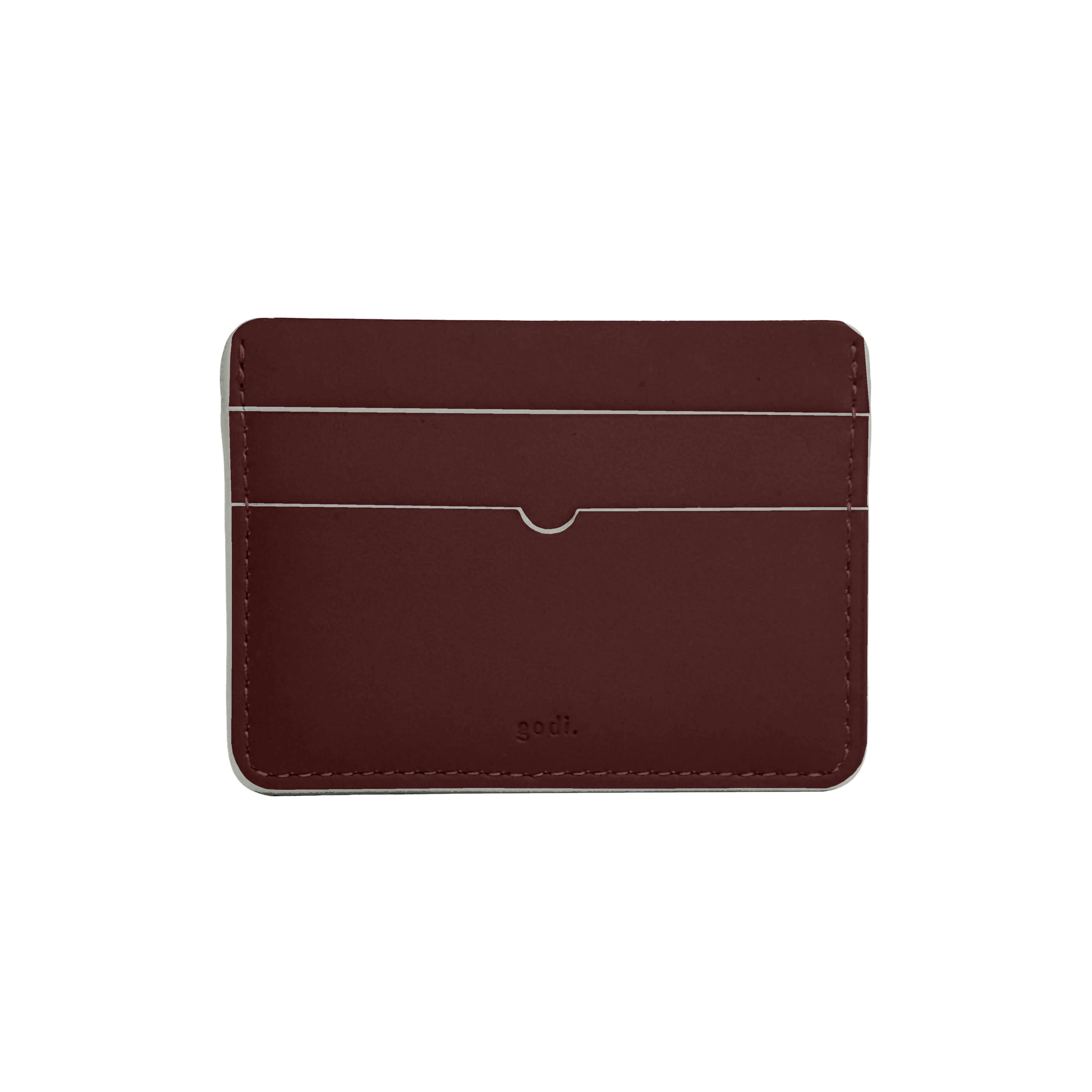 Card Case in Oxblood & Ivory