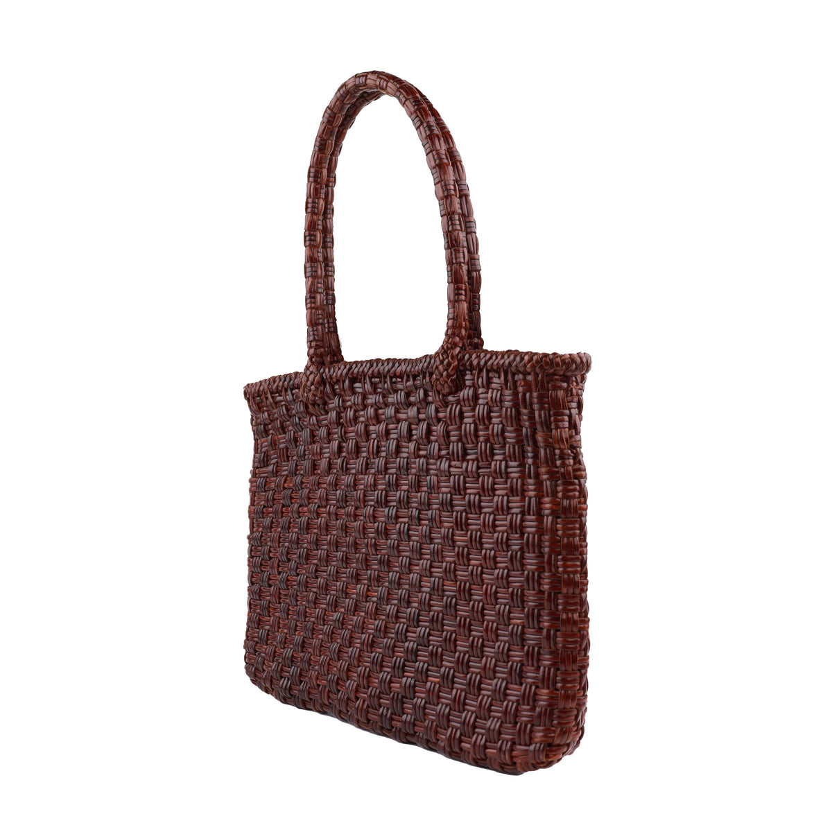 Buna Basket Weave Leather Tote Bag
