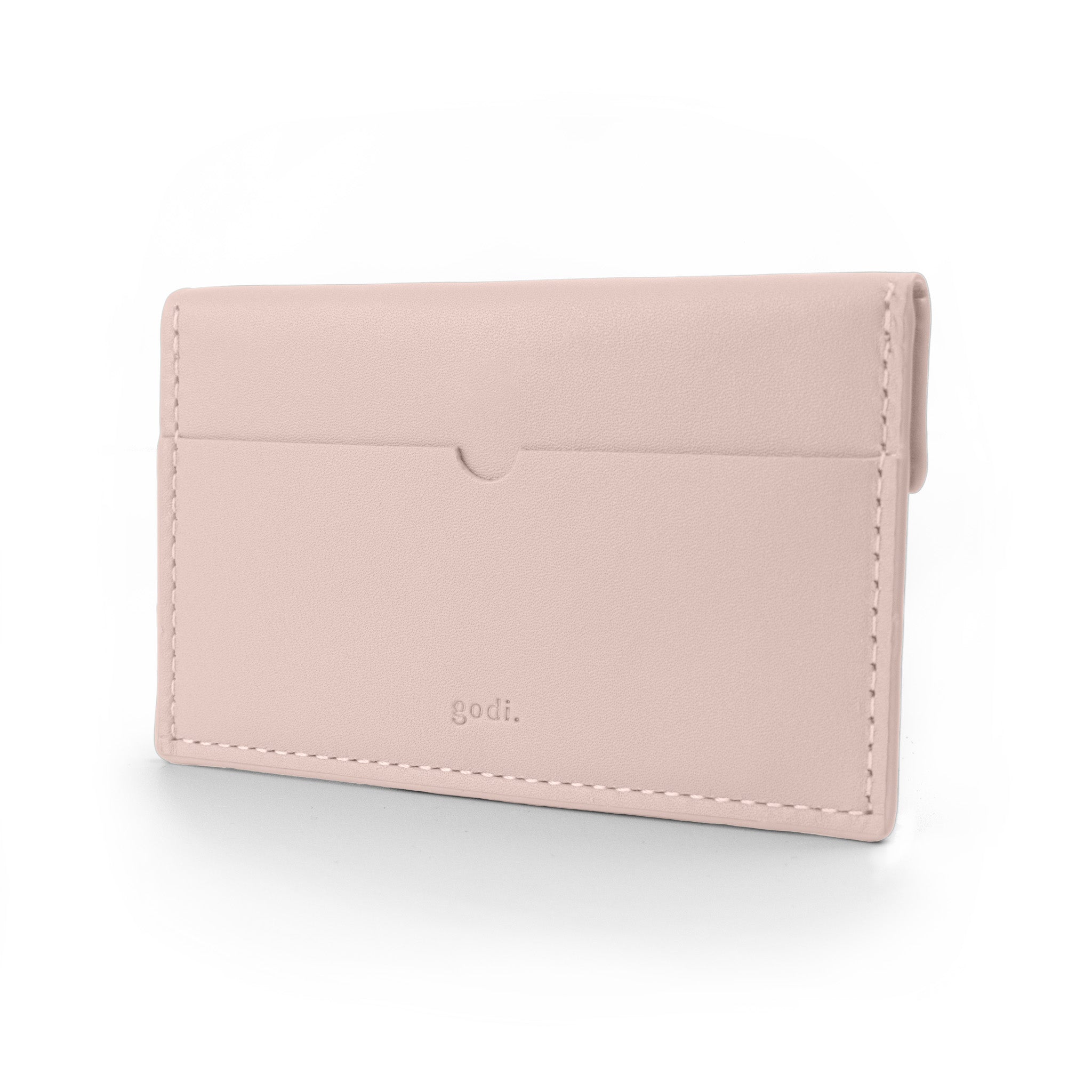 Compact Coin & Card Case in Nude Pink