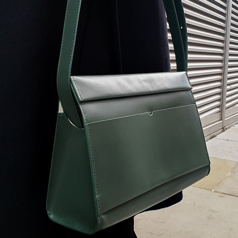 Adjustable Shoulder Bag in Dark Green
