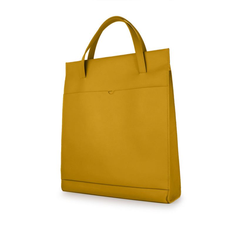 Adjustable Tote Bag in Amber Yellow