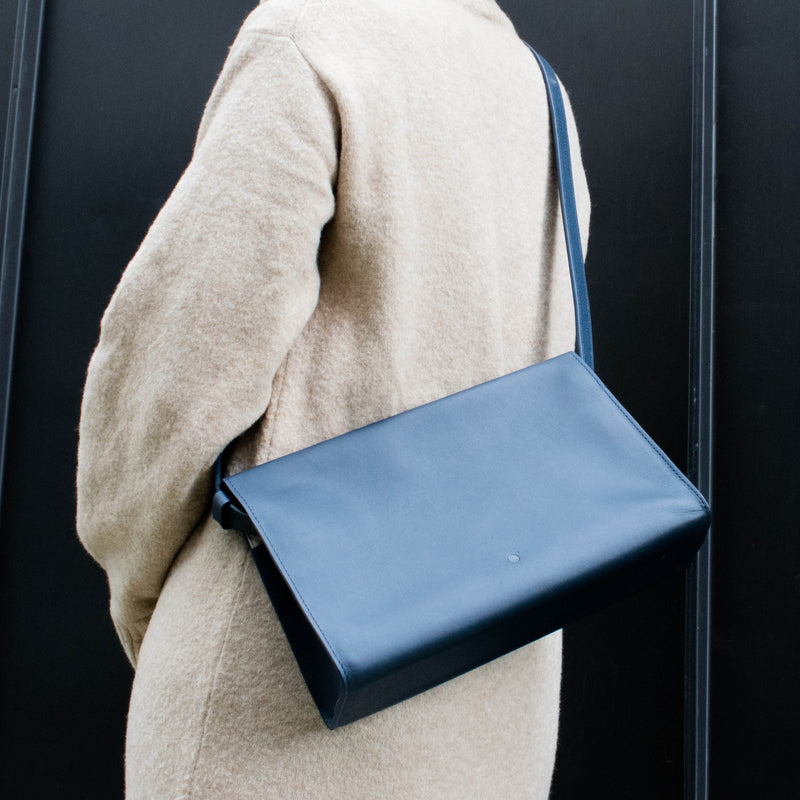 Adjustable Shoulder Bag in Navy Blue
