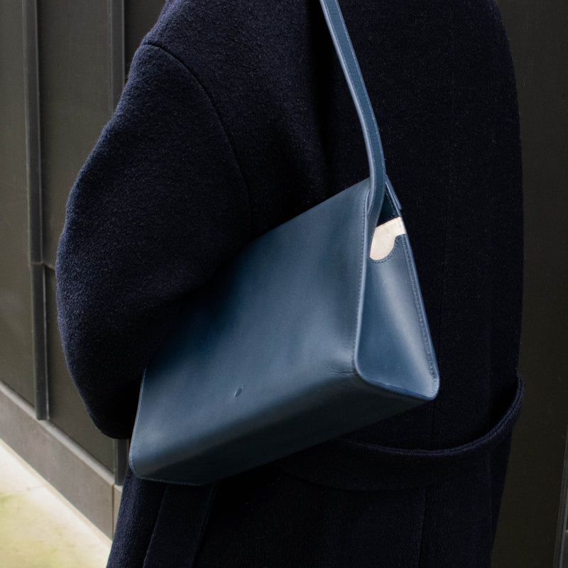 Adjustable Shoulder Bag in Navy Blue
