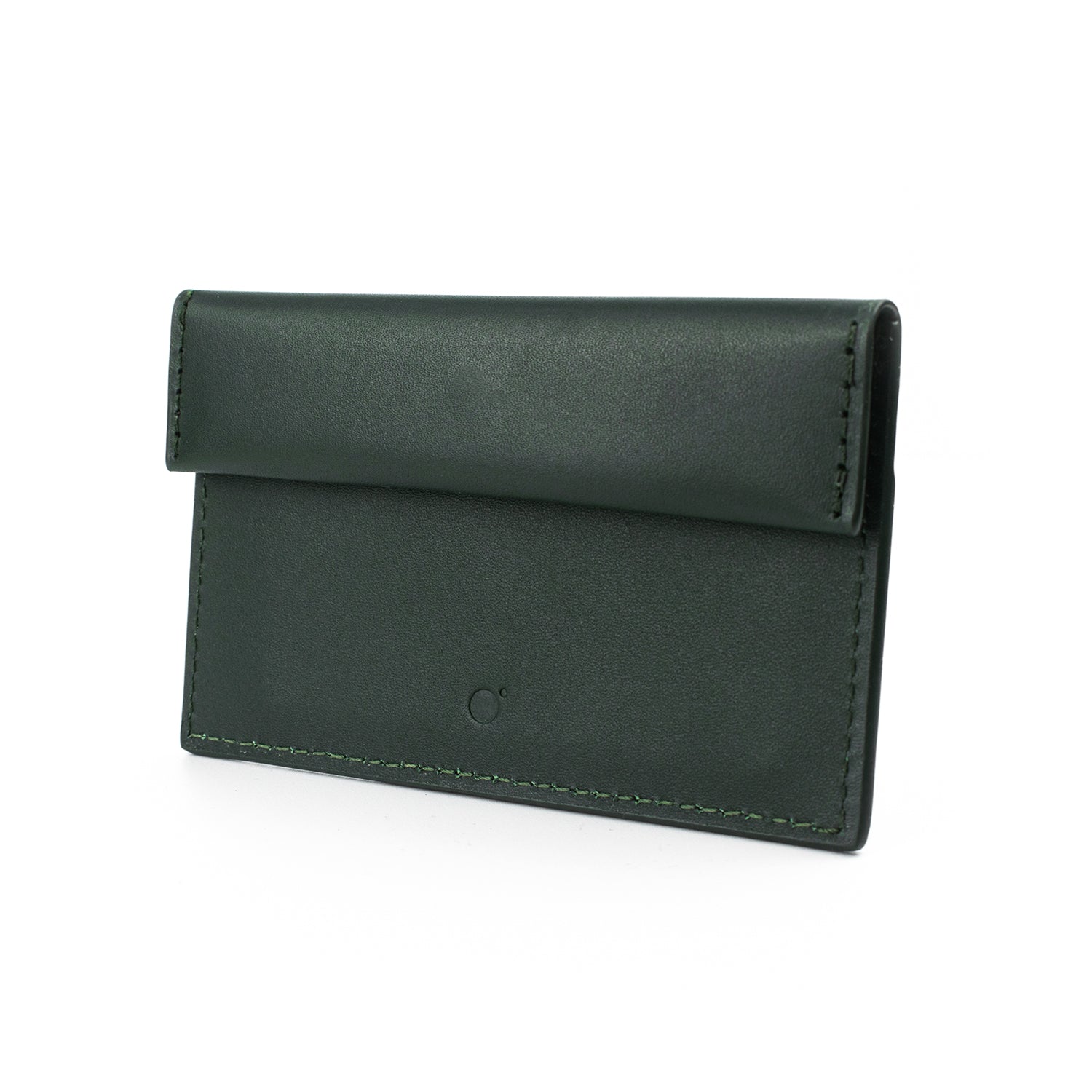 Compact Coin & Card Case in Dark Green