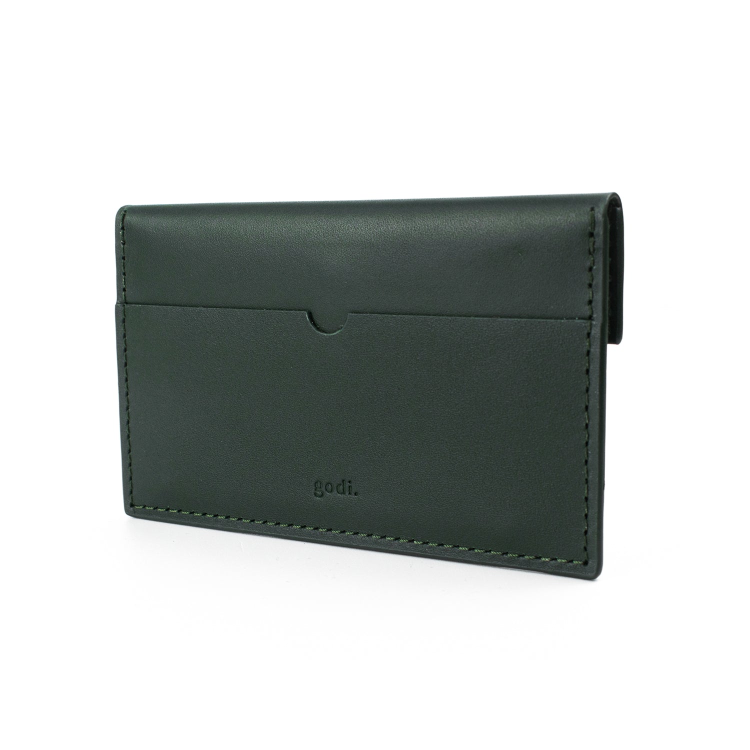 Compact Coin & Card Case in Dark Green