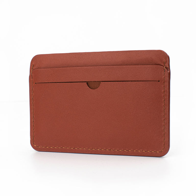 Card Holder in Rust Brown