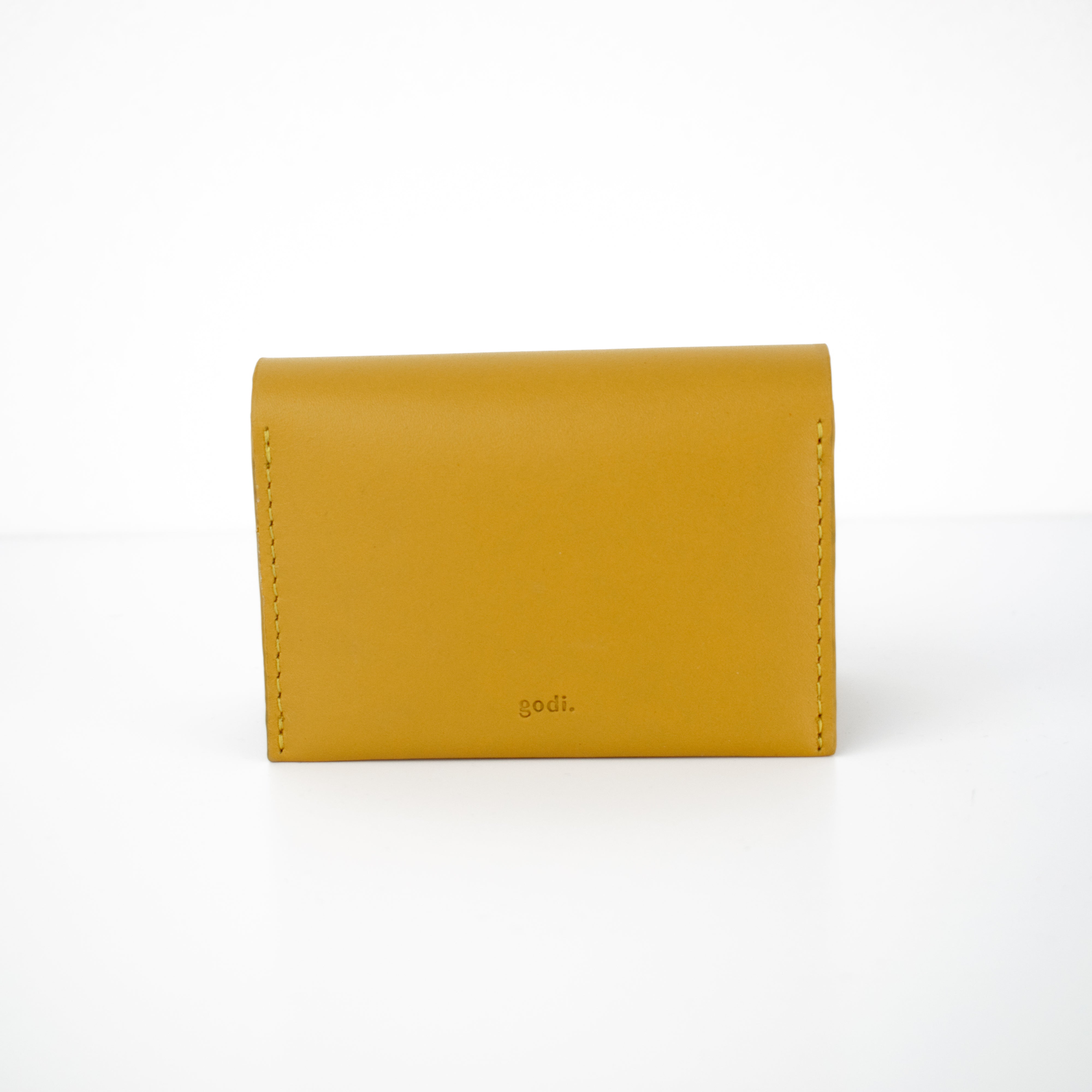 Coin & Card Wallet in Amber Yellow