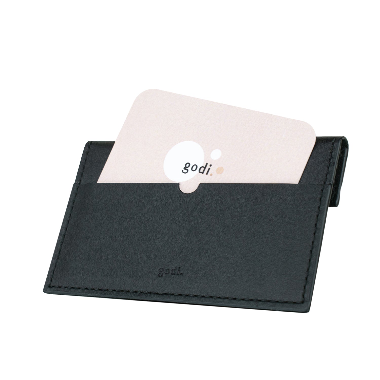 Compact Coin & Card Case in Black