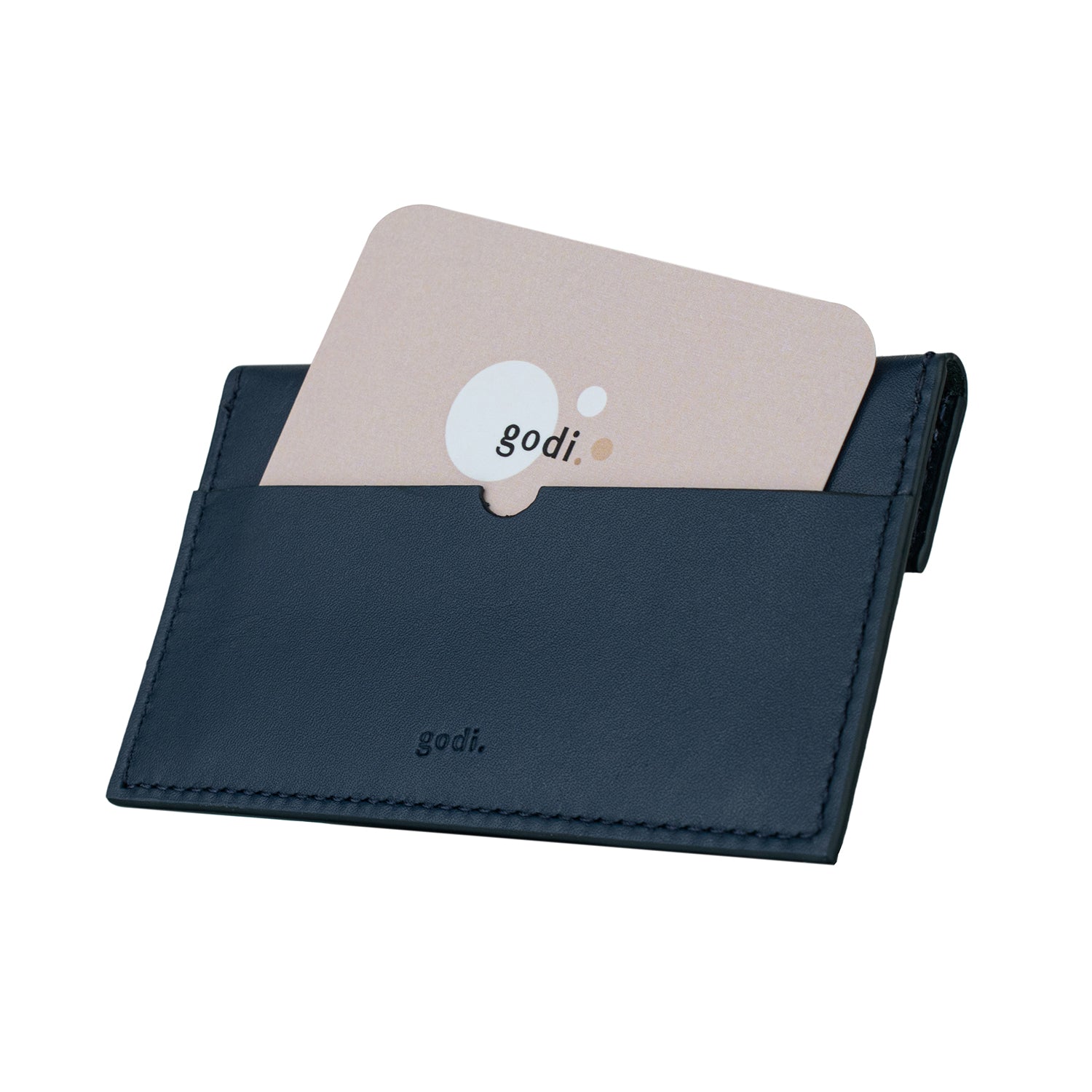 Compact Coin & Card Case in Navy Blue