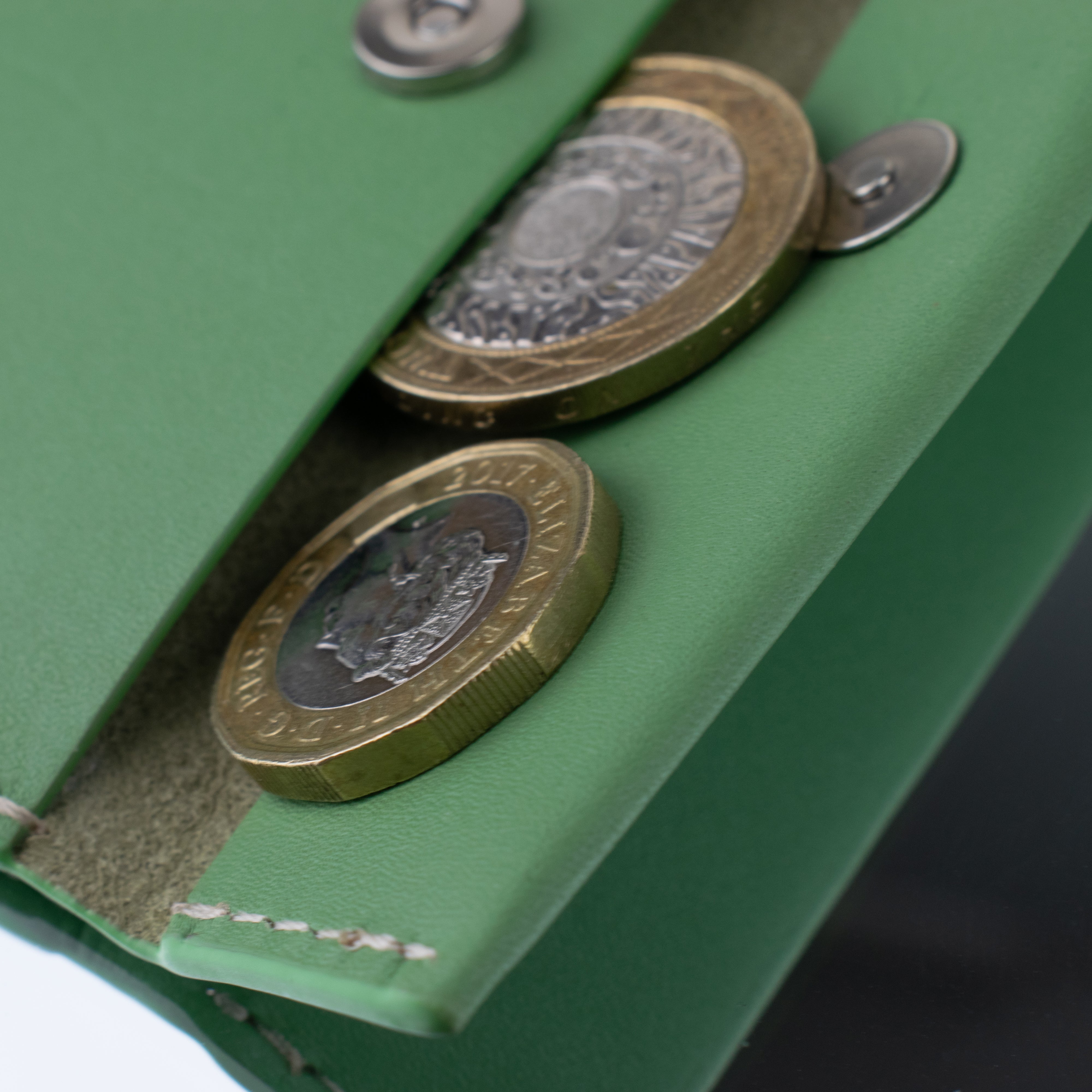 Compact Coin & Card Case in Sea Green