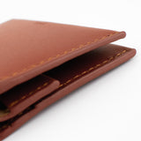 Coin & Card Wallet in Rust Brown