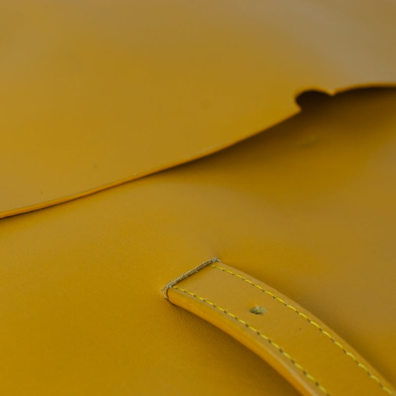 Adjustable Tote Bag in Amber Yellow