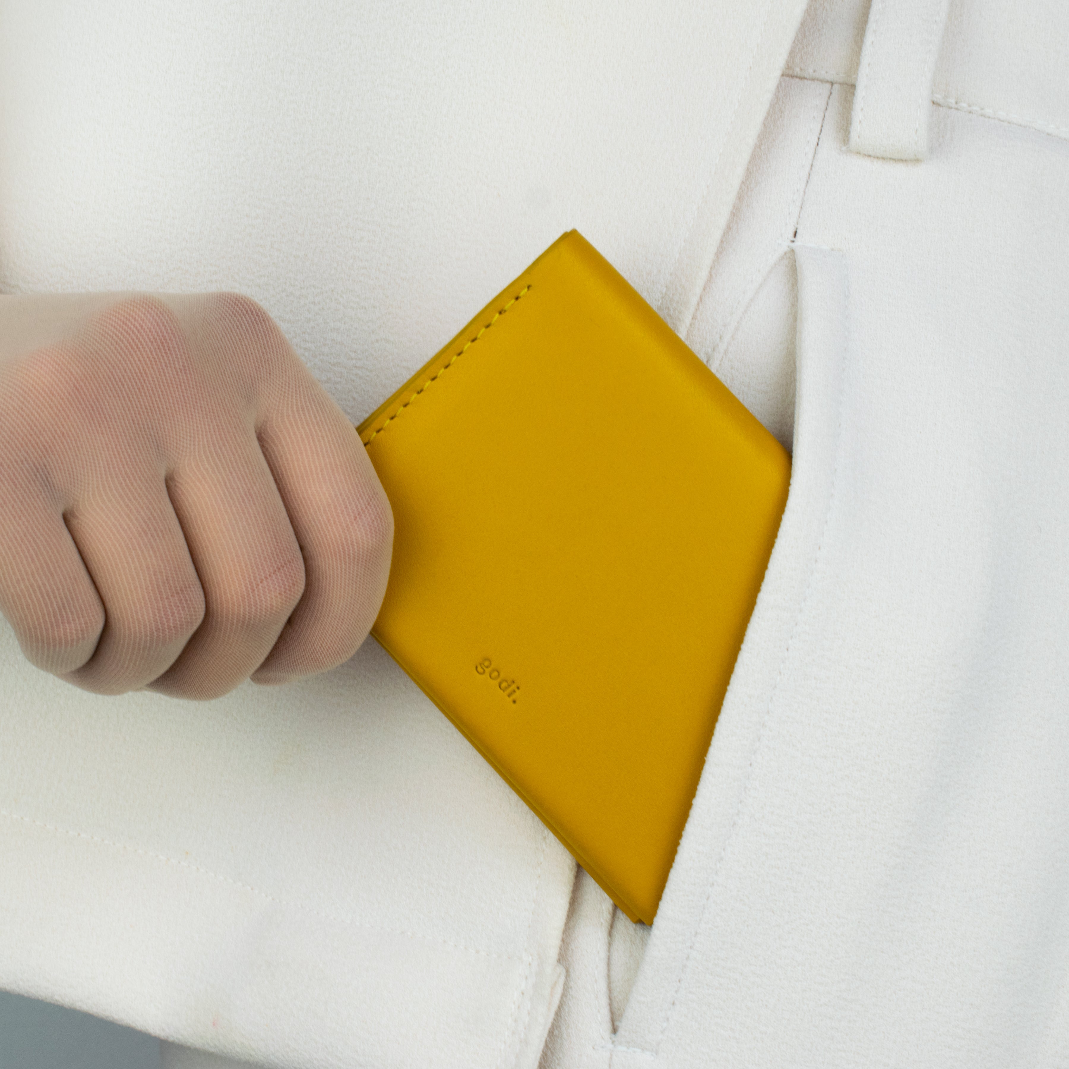 Bifold Wallet in Amber Yellow