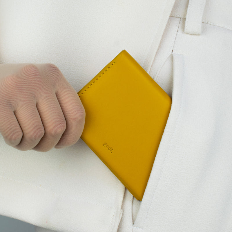 Bifold Wallet in Amber Yellow