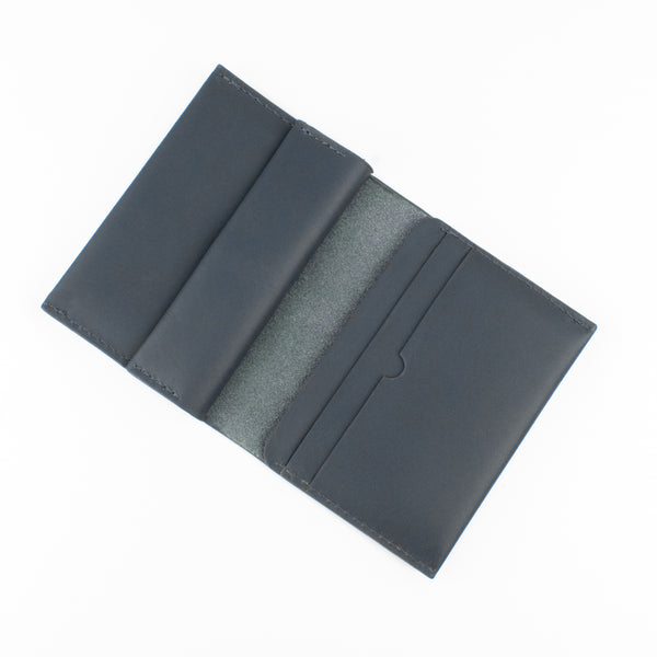Coin & Card Wallet in Petrol Grey