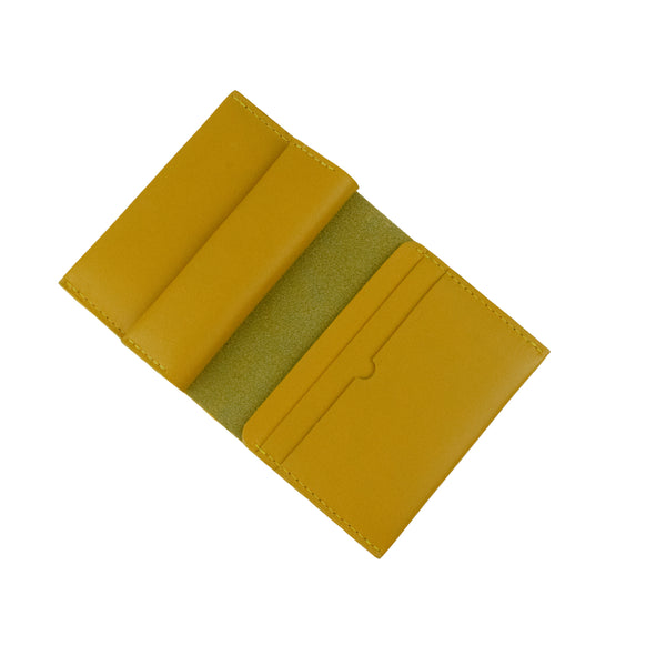 Coin & Card Wallet in Amber Yellow