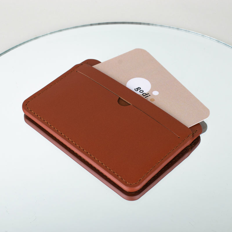 Card Holder in Rust Brown