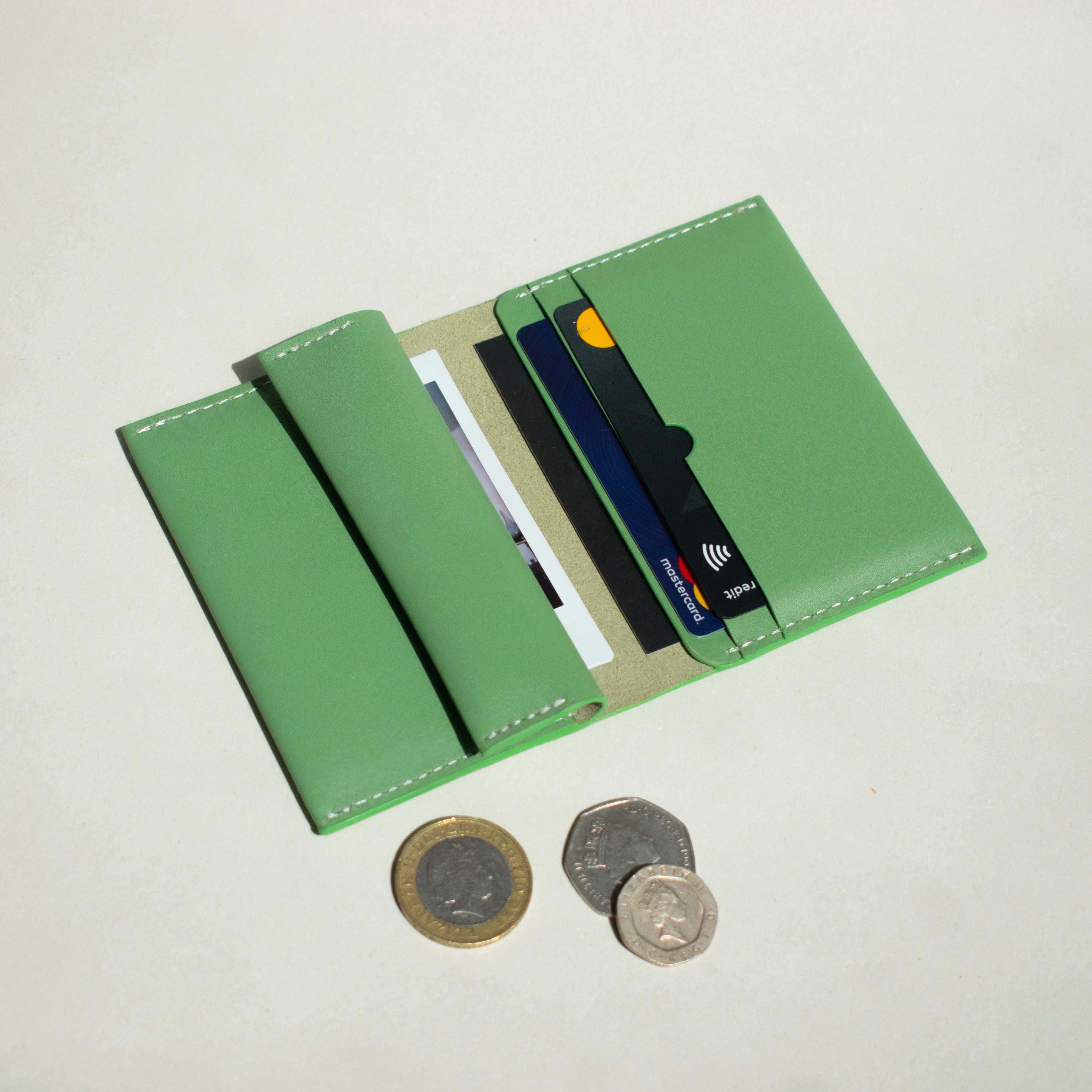 Coin & Card Wallet in Sea Green