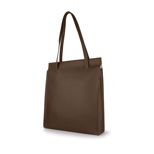 Adjustable Tote Bag in Coffee Brown