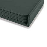 Dark Green Large Leather Coasters Set