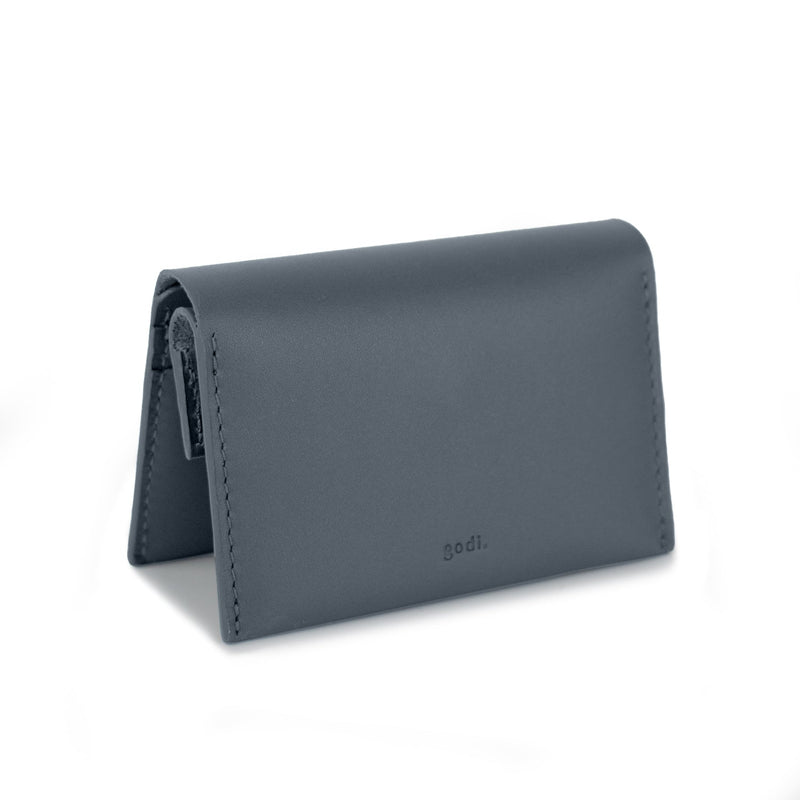 Coin & Card Wallet in Petrol Grey