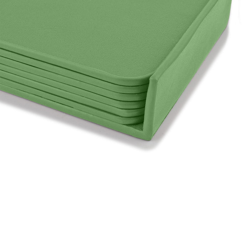 Sea Green Small Leather Coasters Set