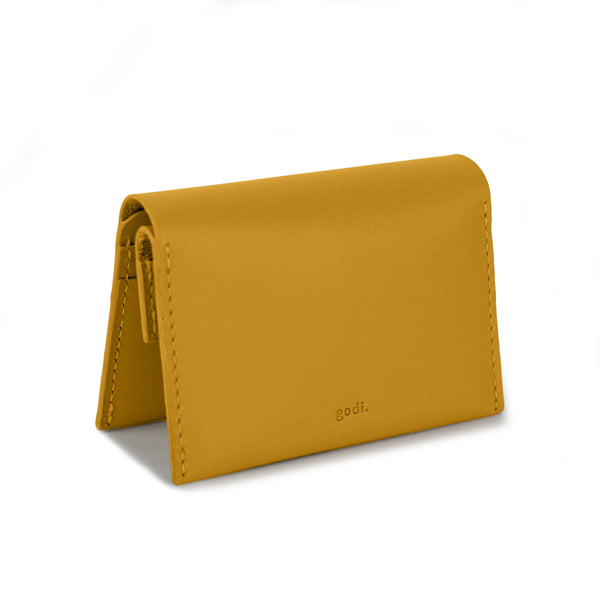 Coin & Card Wallet in Amber Yellow